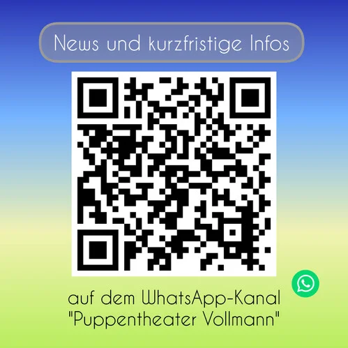 QR-Code des WhatsApp-Kanals des Puppentheaters.